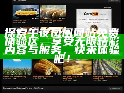 探索午夜凤凰网站免费体验区，享受无限精彩内容与服务，快来体验吧！